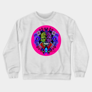 deep circle in yggdrasil mexican tree of life and death ecopop Crewneck Sweatshirt